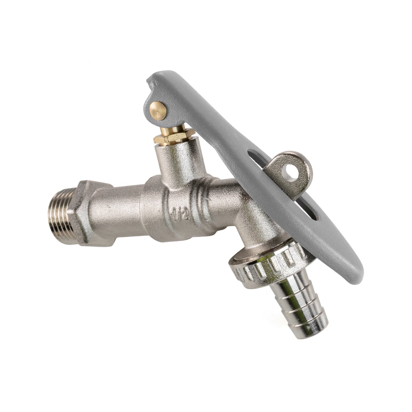 15mm Brass Wall Flange Kit with Lever Tap Hose Barb and Lever Lock Tap Adapter