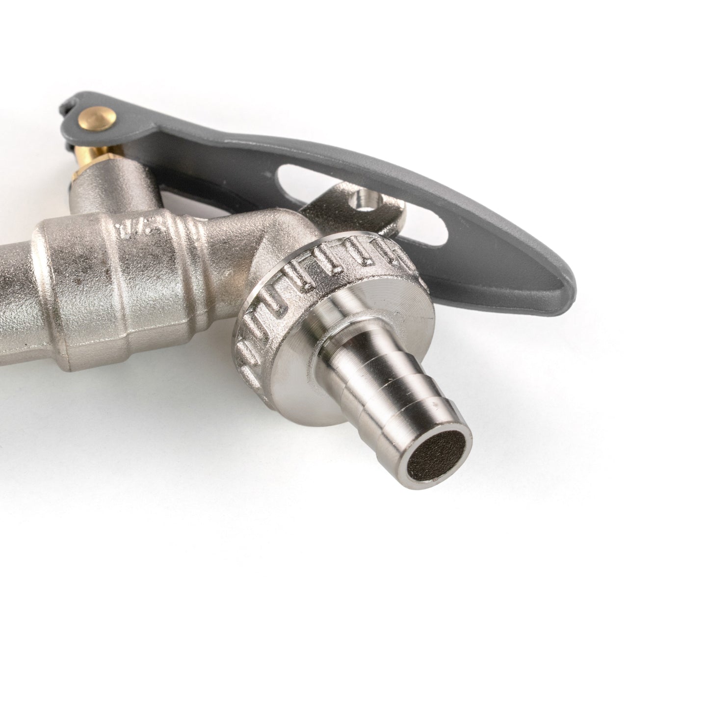 15mm Brass Wall Flange Kit with Lever Tap Hose Barb and Lever Lock