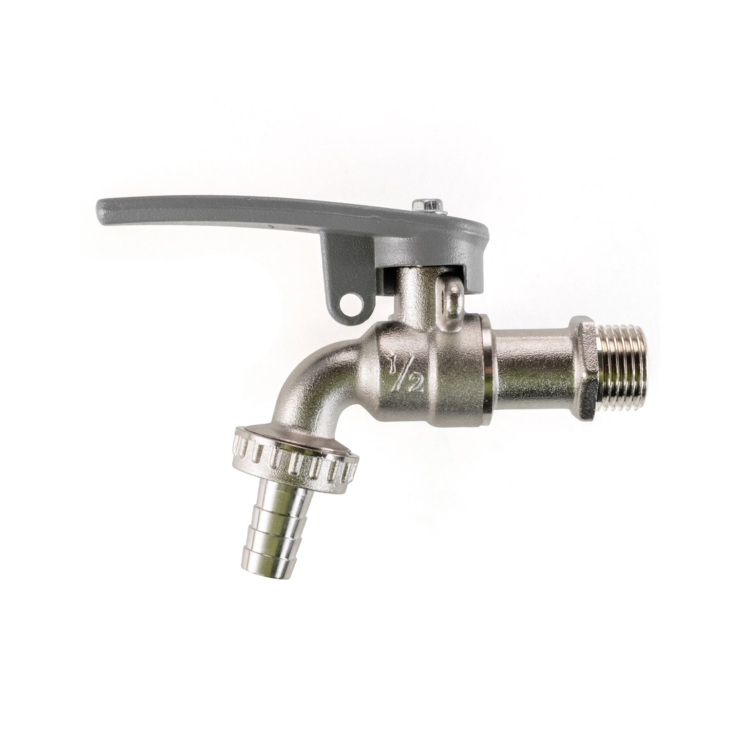 IBC 2” S60X6 – ½” BSP Cap with Lever Tap Hose Barb and Side Lock