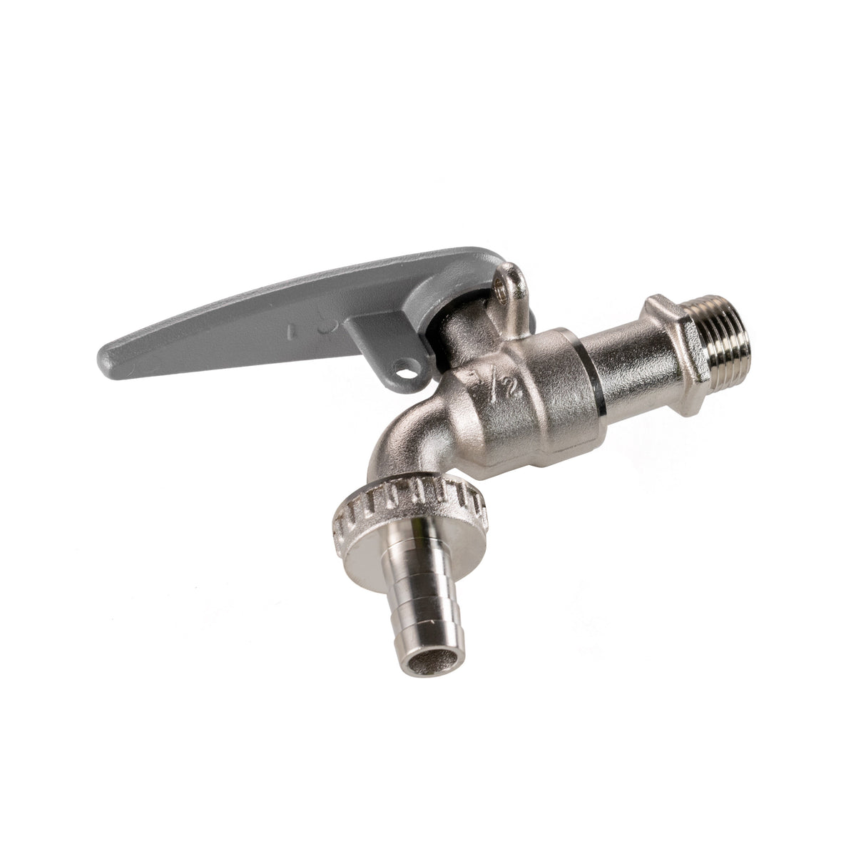 Water Butt Brass Kit 3/4" with Lever Tap Hose Barb and Side Lock and Drill Bit
