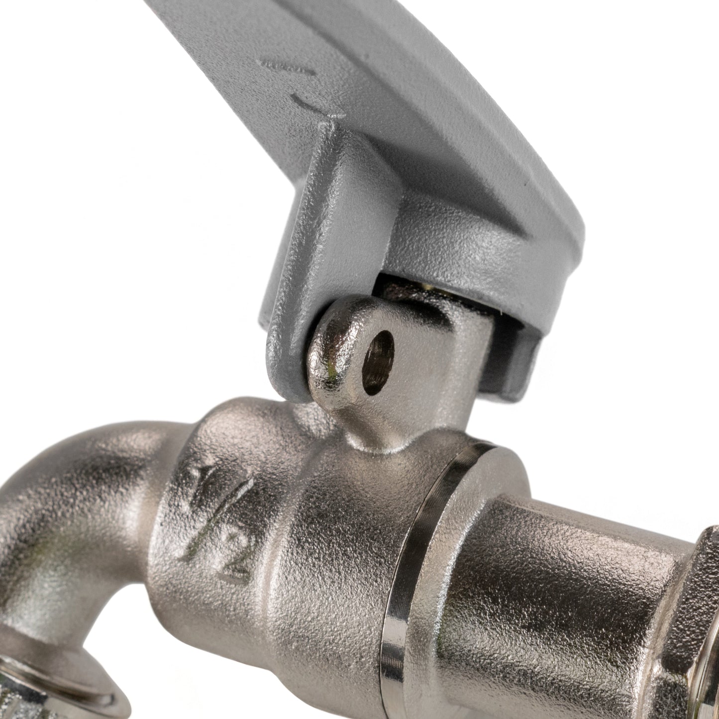 IBC 2" S60X6 - 1/2" BSP Extender Adaptor with Lever Tap with Hose Barb and Side Lock
