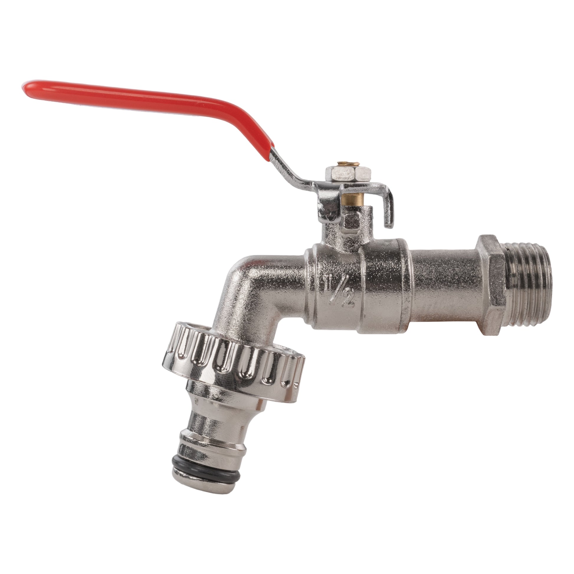 15mm Brass Wall Flange Kit with Quick Connect Lever Tap