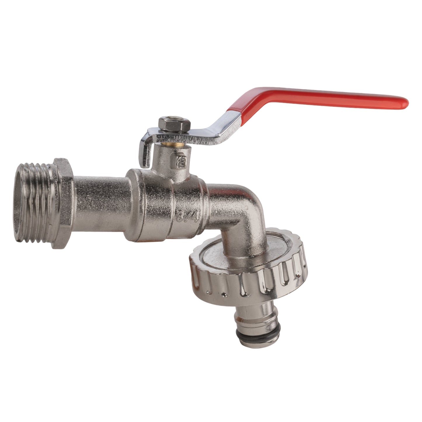 Wall Flange Kit 25mm MDPE + Quick Connect Lever Tap for Drip Irrigation Fitting