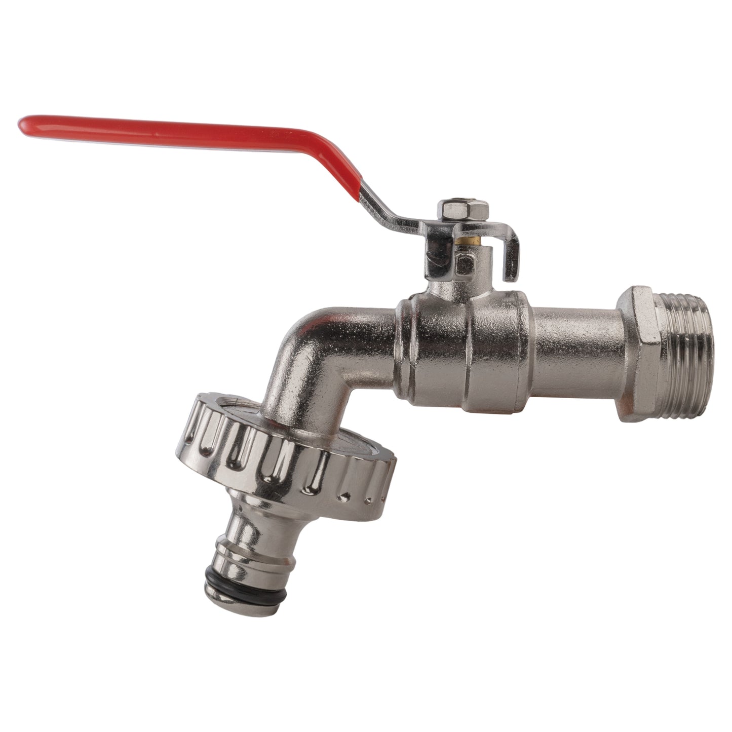 Wall Flange Kit 25mm MDPE + Quick Connect Lever Tap for Drip Irrigation Fitting
