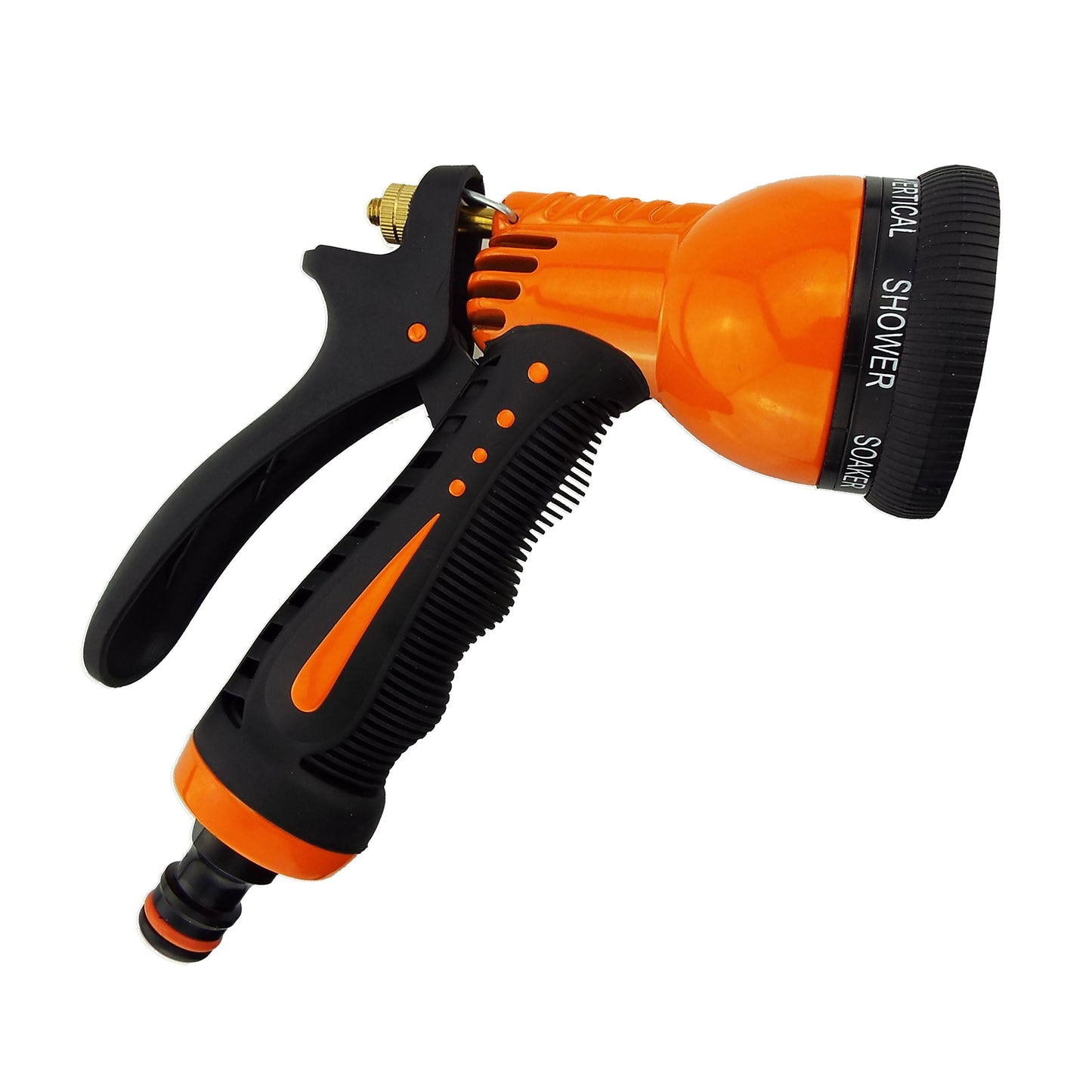 7-Function Garden Hose Sprayer (Black Orange Zebra) for Drip Irrigation Fitting