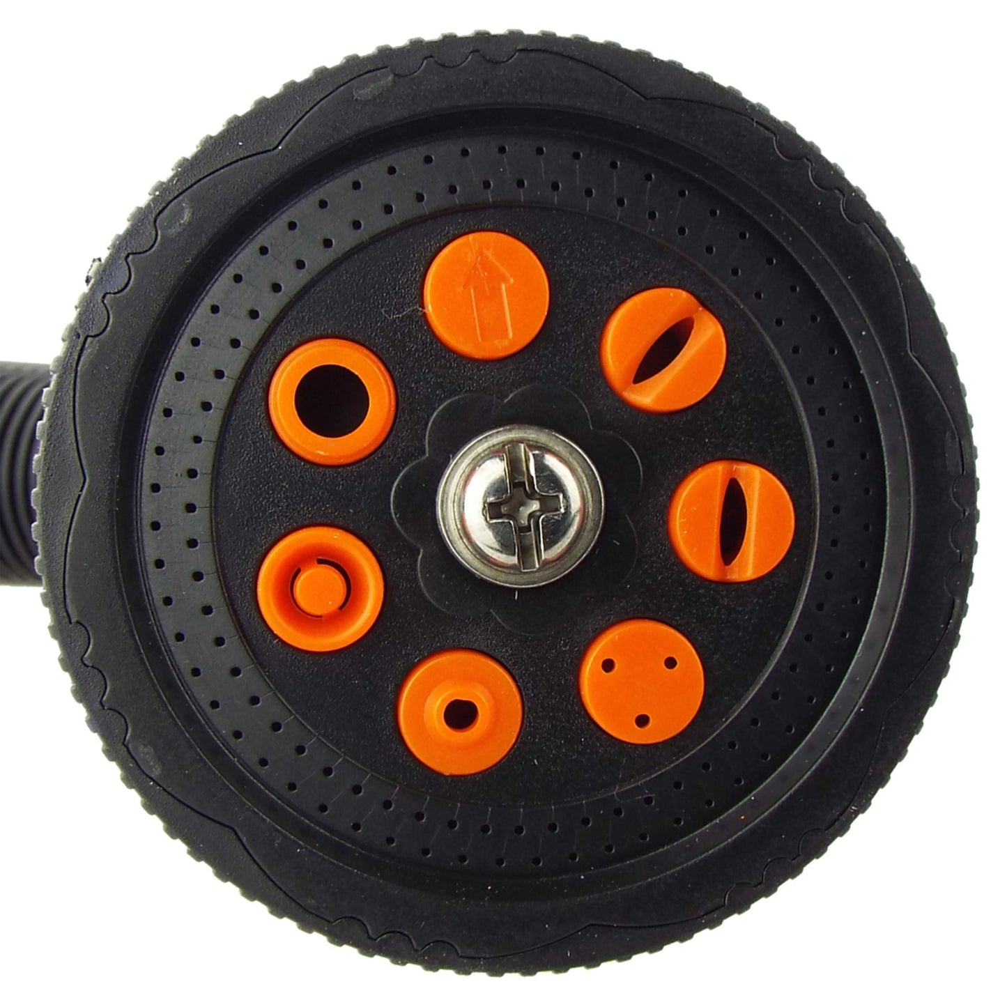 7-Function Garden Hose Sprayer (Black Orange Zebra) for Drip Irrigation Fitting
