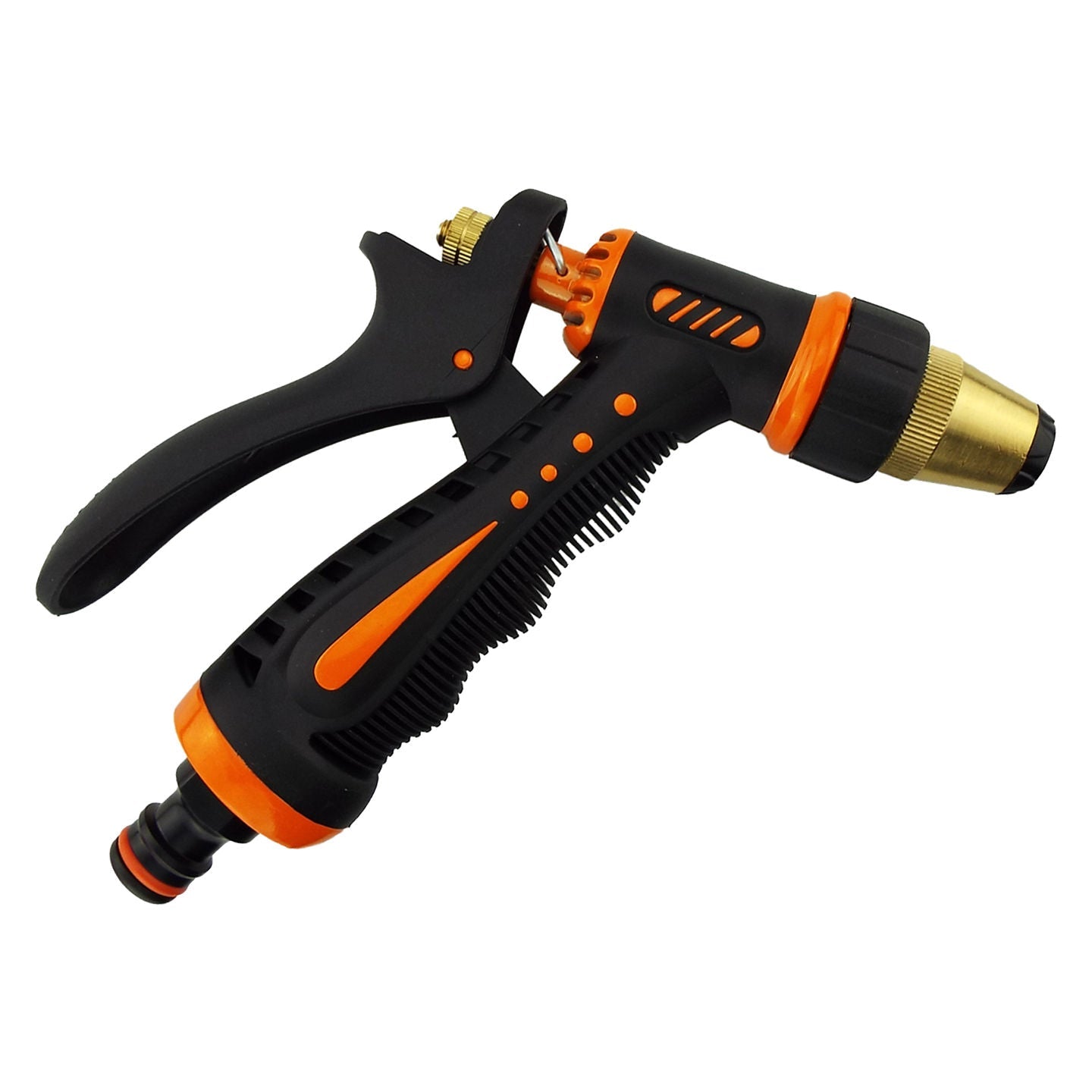 Adjustable Garden Hose Sprayer (Black Orange Zebra) for Drip Irrigation Fitting