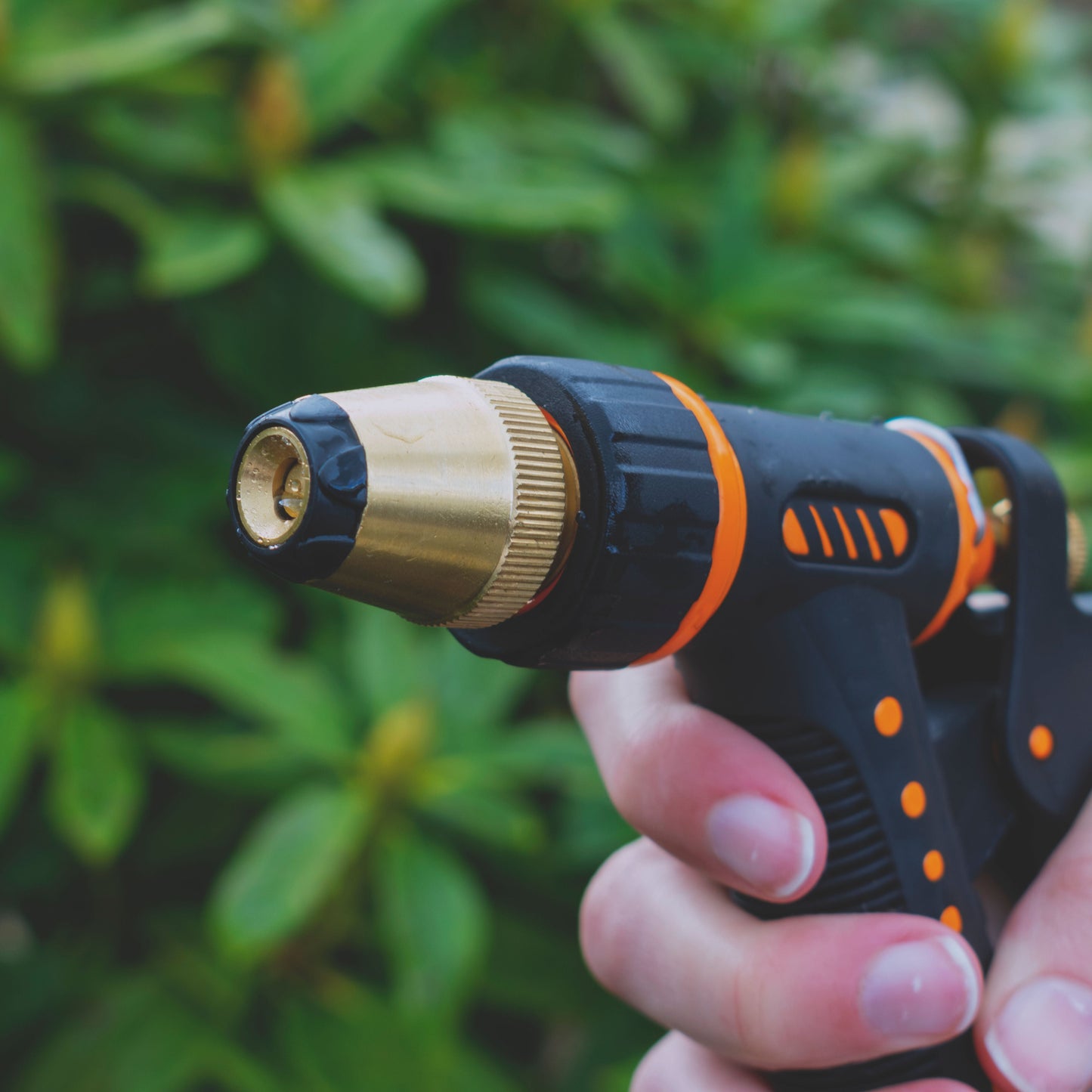 Adjustable Garden Hose Sprayer (Black Orange Zebra) for Drip Irrigation Fitting