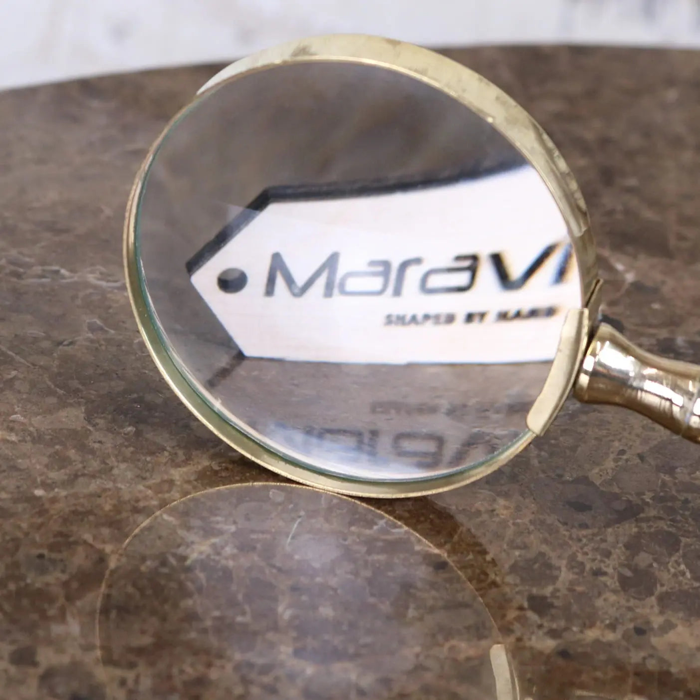 Garo Brass Magnifying Glass Mother of Pearl Vintage Style