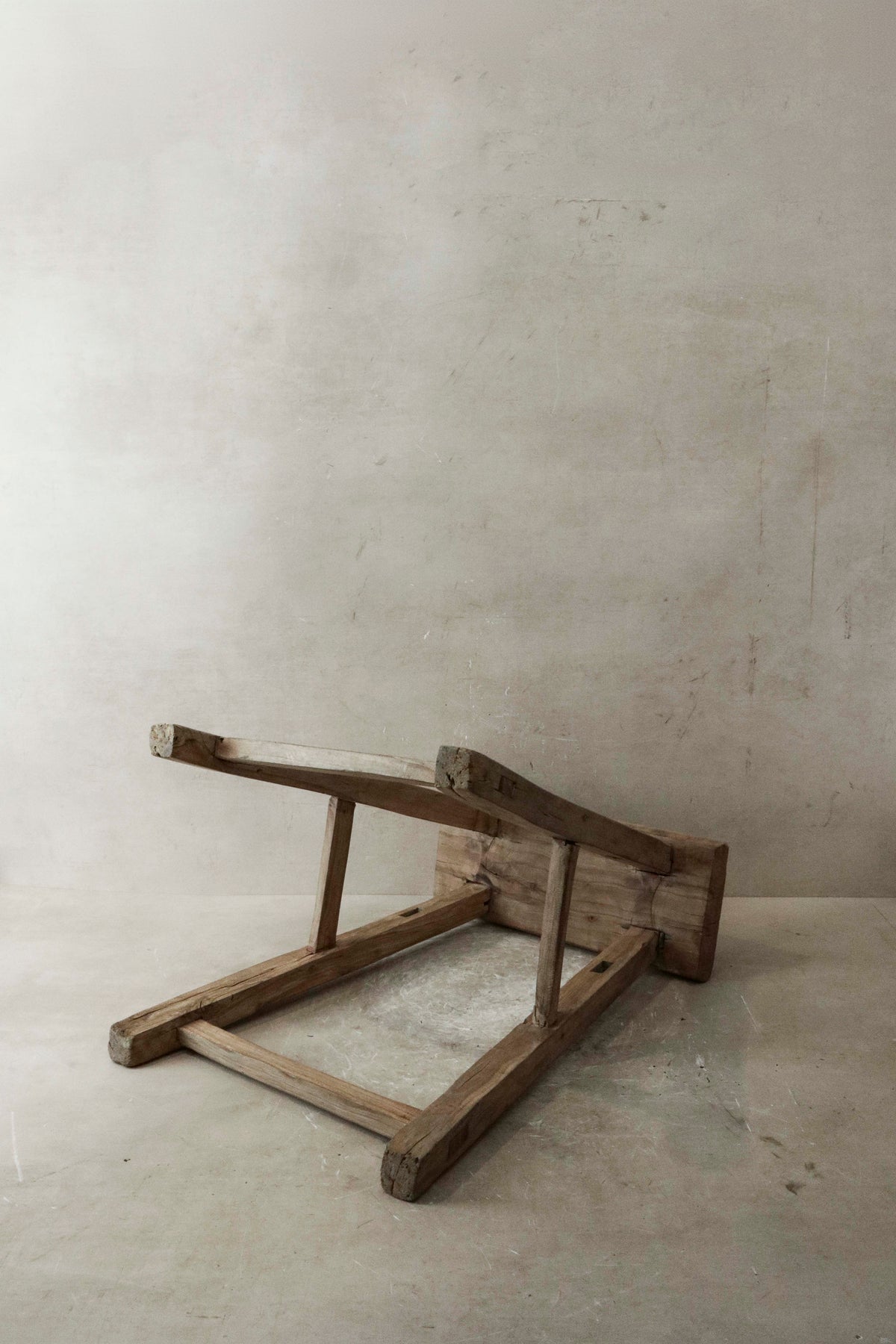 Vintage Rustic Elm Wood Stool - Medium - No 34