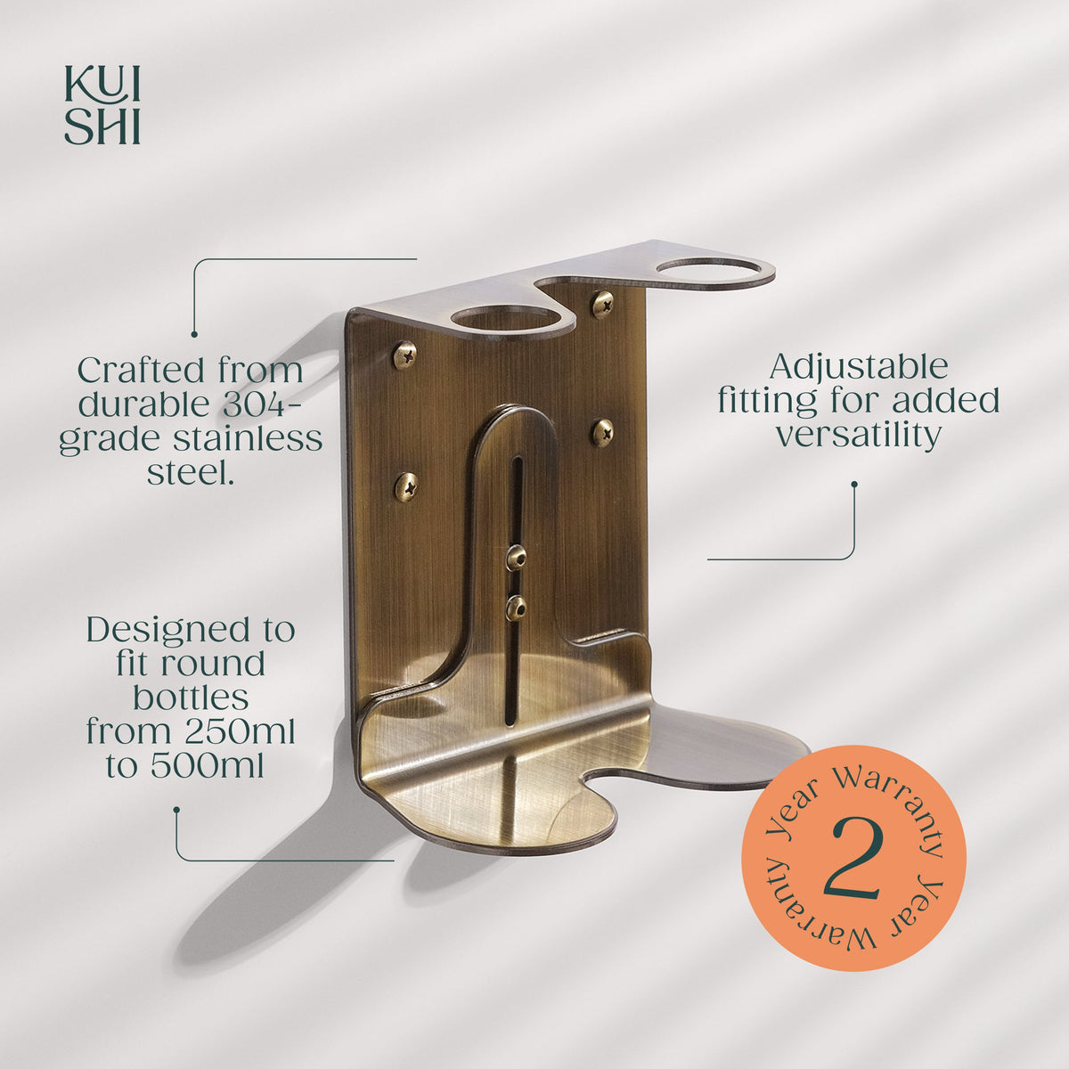 Gold Double Soap Bottle Holder