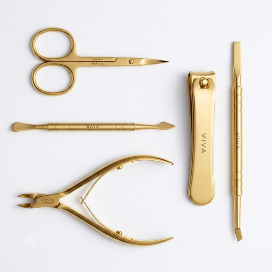 Manicure Tool Kit - 5 Pieces Gold