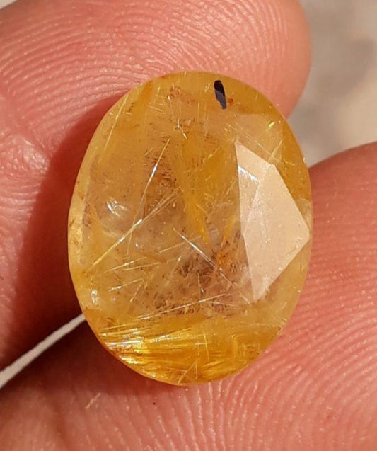 10.50ct Golden Tourmalated Quartz - Golden Rutile Quartz - Rutilated Quartz