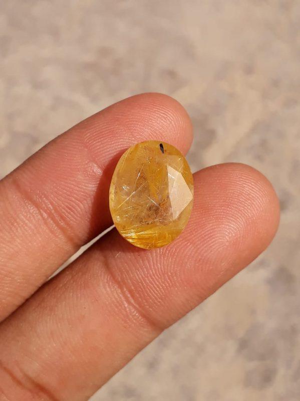 10.50ct Golden Tourmalated Quartz - Golden Rutile Quartz - Rutilated Quartz