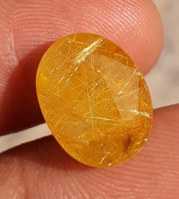 8.3ct Golden  Tourmalated Quartz - Golden  Rutile Quartz - Rutilated Quartz