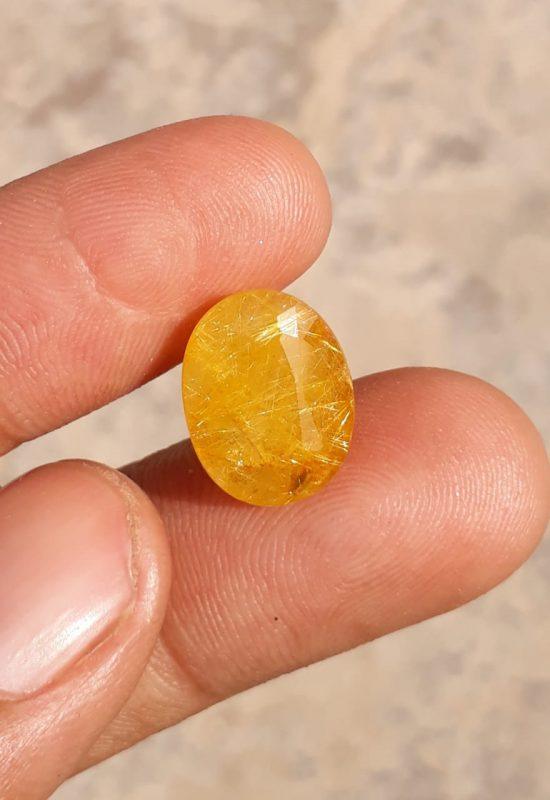 8.3ct Golden  Tourmalated Quartz - Golden  Rutile Quartz - Rutilated Quartz