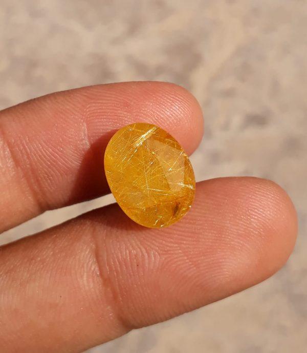8.3ct Golden  Tourmalated Quartz - Golden  Rutile Quartz - Rutilated Quartz