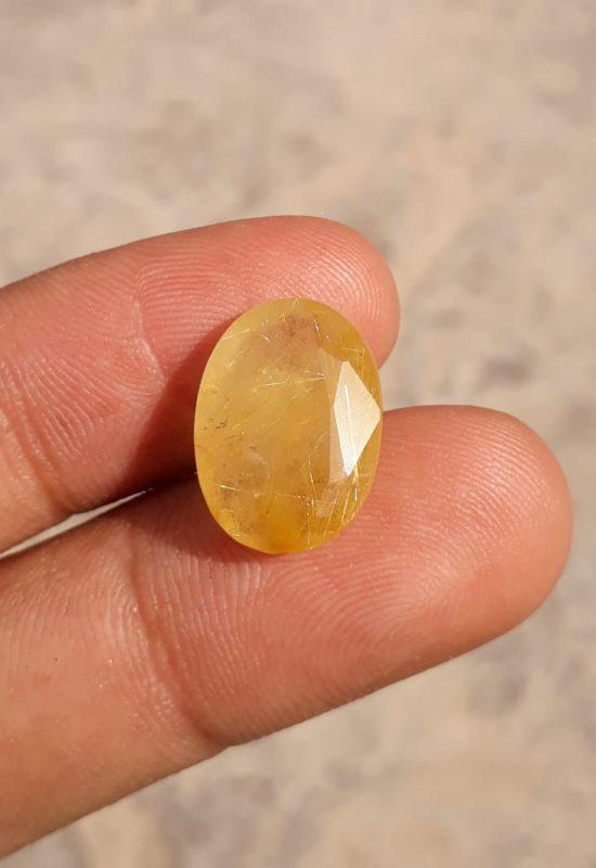 9.20ct Golden  Tourmalated Quartz - Golden  Rutile Quartz - Rutilated Quartz