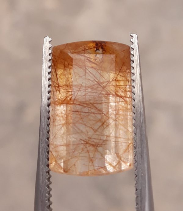 5.40ct Red Tourmalated Quartz - Red Rutile Quartz - Rutilated Quartz