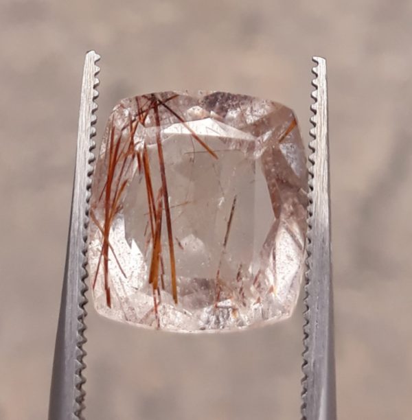 6ct Brown  Tourmalated Quartz - Brown  Rutile Quartz - Rutilated Quartz