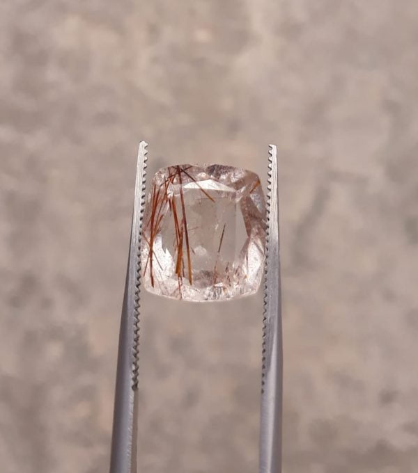 6ct Brown  Tourmalated Quartz - Brown  Rutile Quartz - Rutilated Quartz