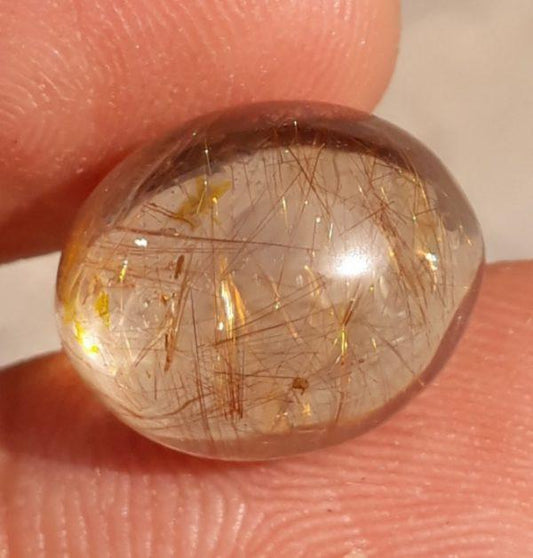 13.25ct Golden Tourmalated Quartz - Golden Rutile Quartz - Rutilated Quartz
