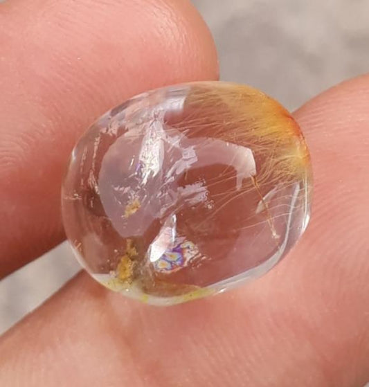 15.15ct Golden Tourmalated Quartz - Golden Rutile Quartz - Rutilated Quartz