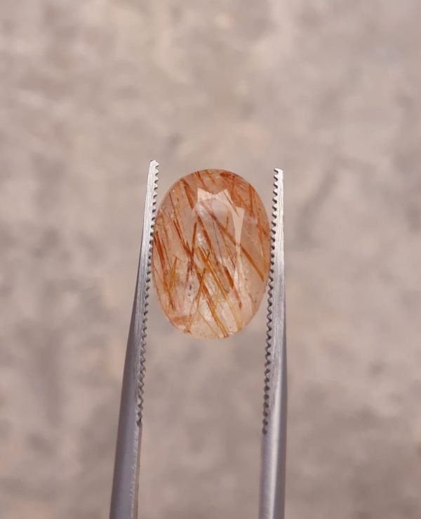 6.10ct Red Tourmalated Quartz - Red Rutile Quartz - Rutilated Quartz