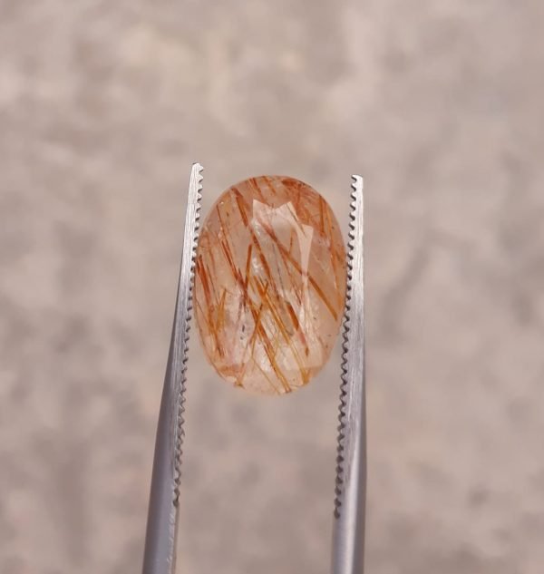 6.10ct Red Tourmalated Quartz - Red Rutile Quartz - Rutilated Quartz