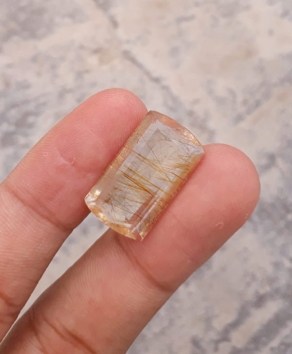 15.20ct Red Tourmalated Quartz - Red Rutile Quartz - Rutilated Quartz