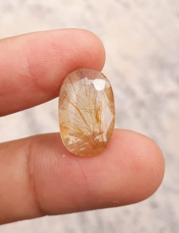 7.65ct Red Tourmalated Quartz - Red Rutile Quartz - Rutilated Quartz