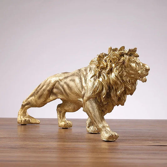 Golden Lion King Resin Ornament