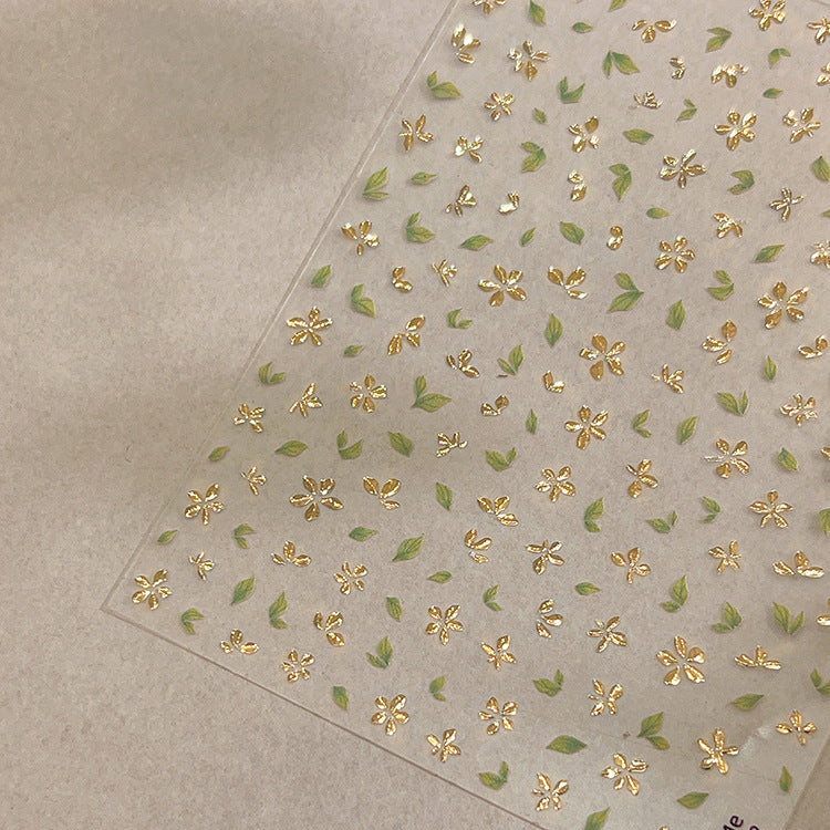 Hello Claws | Gold Flower Nail Deco Sticker