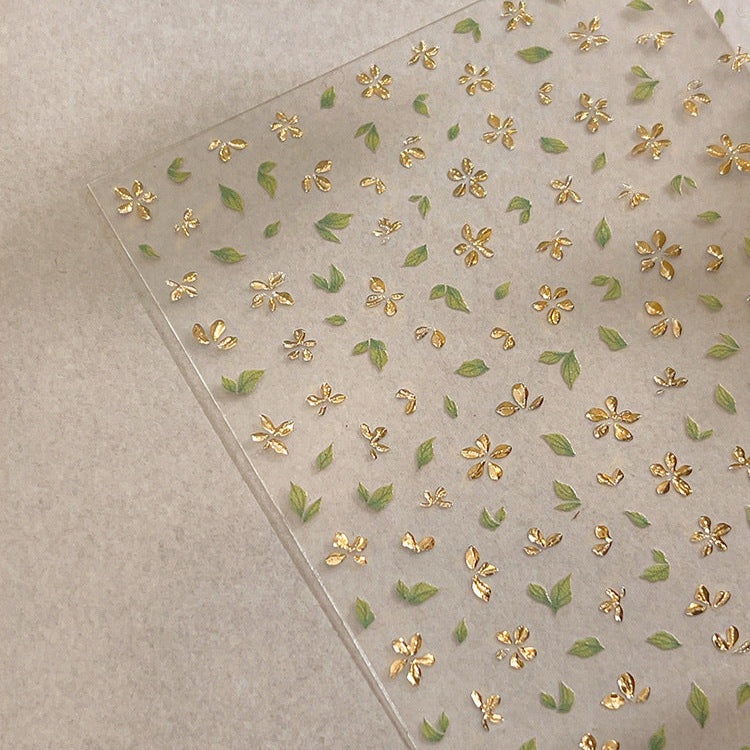 Hello Claws | Gold Flower Nail Deco Sticker