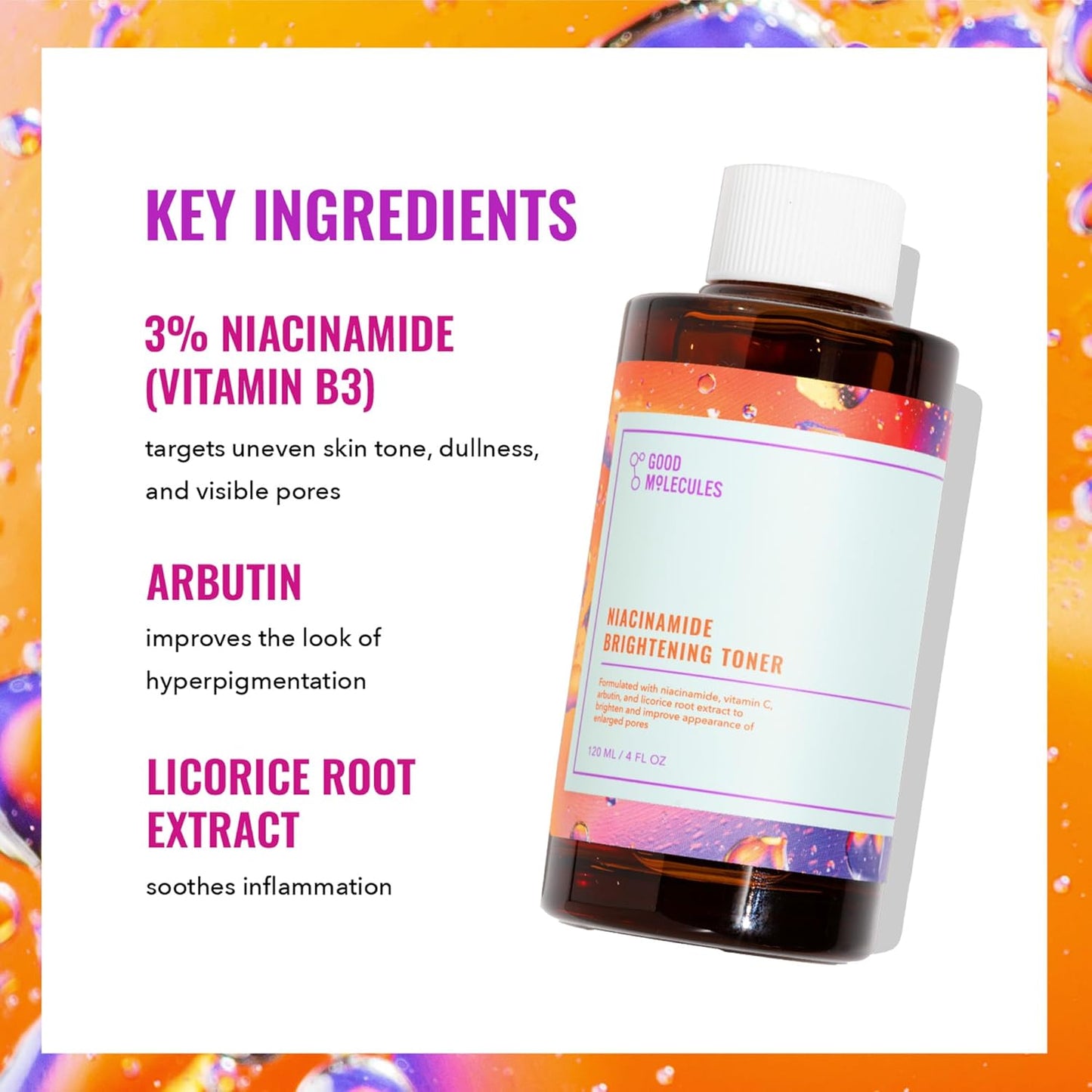 Good Molecules Niacinamide Brightening Toner 120ML/4 FL OZ