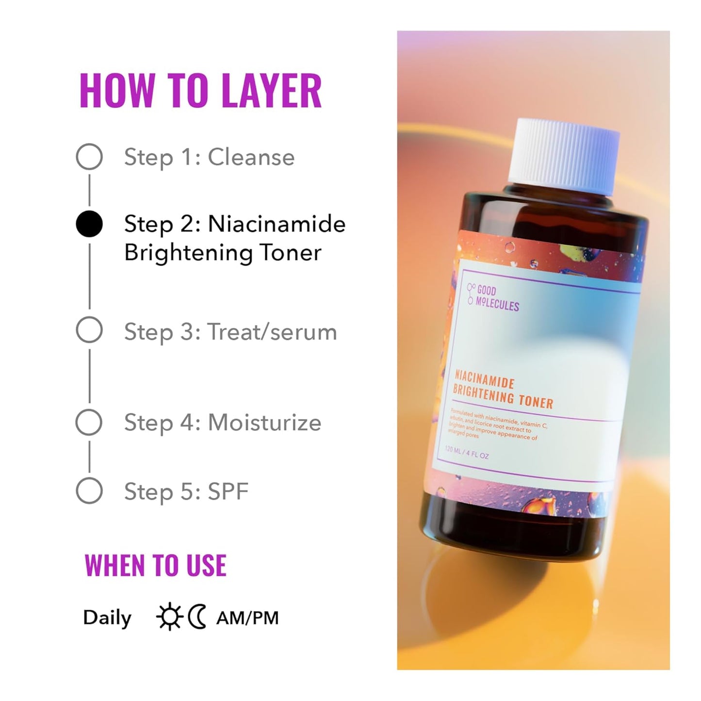 Good Molecules Niacinamide Brightening Toner 120ML/4 FL OZ