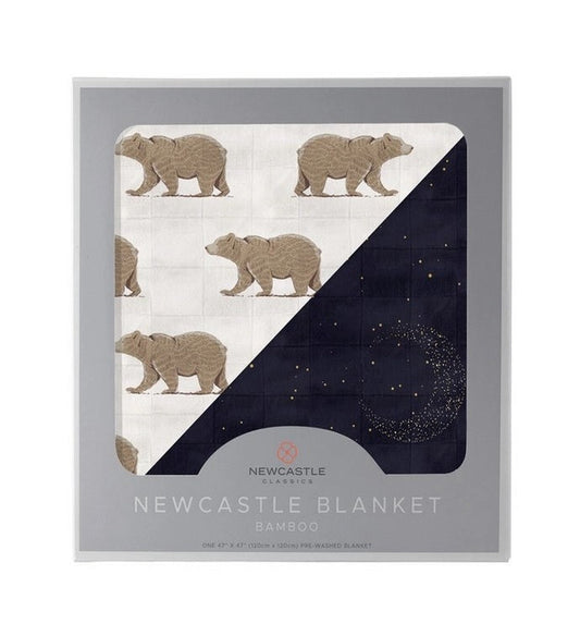 Goodnight Bear & Midnight Moon Bamboo Newcastle Blanket