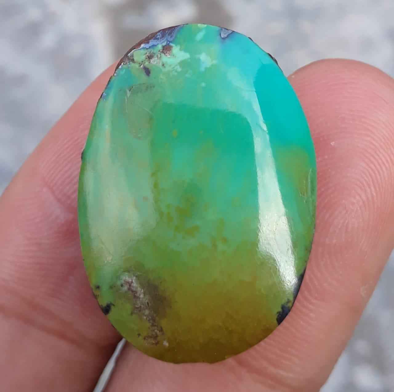 Natural Green Turquoise ,  Persian Turquoise - 26.8x18.8mm