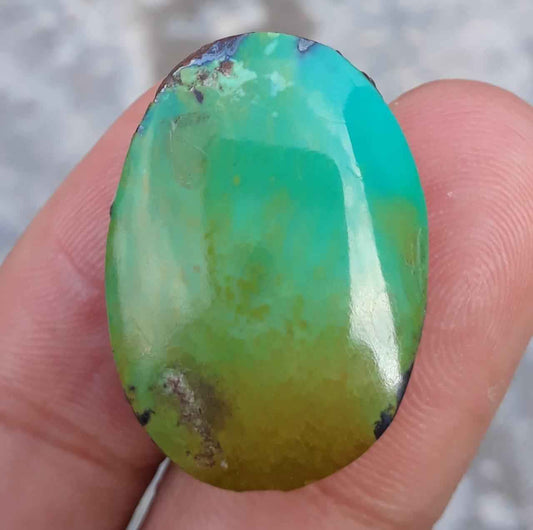 Natural Green Turquoise ,  Persian Turquoise - 26.8x18.8mm