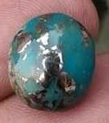 11.5ct Natural Turquoise, Green Matrix Turquoise, Shajri Feroza, Real Firoza Stone,Dimensions -14x12mm