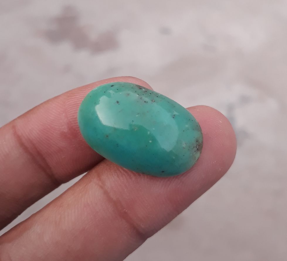 Natural Turquoise Green Matrix  with Pyrite, Shajri Feroza, Oval Shape, Real Feroza Stone,Dimensions-25x16mm