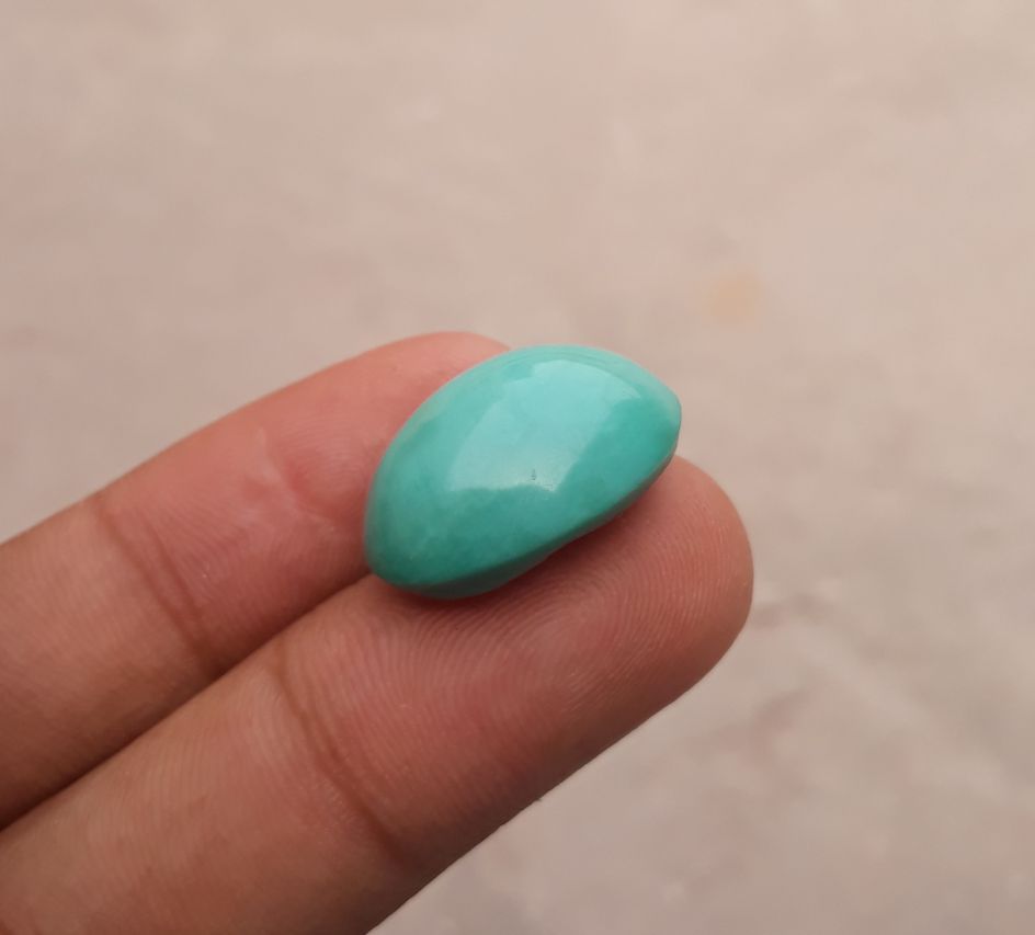Natural Green Turquoise, Oval Shape - Persian Turquoise - Green Feroza - 22.1ct- 21x17mm