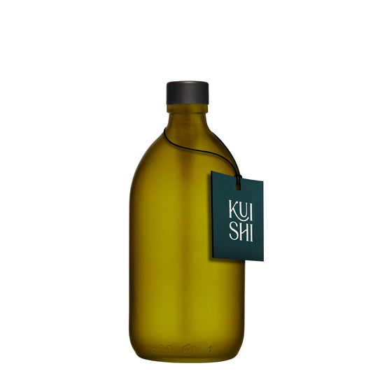 Green Glass Storage Bottle and Cap