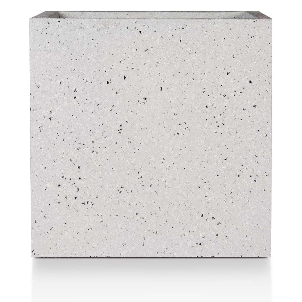 IDEALIST Lite Contemporary Flower Box Square Garden Planter, Light Concrete Outdoor Large Plant Pot H50 L50 W50 cm, 126L