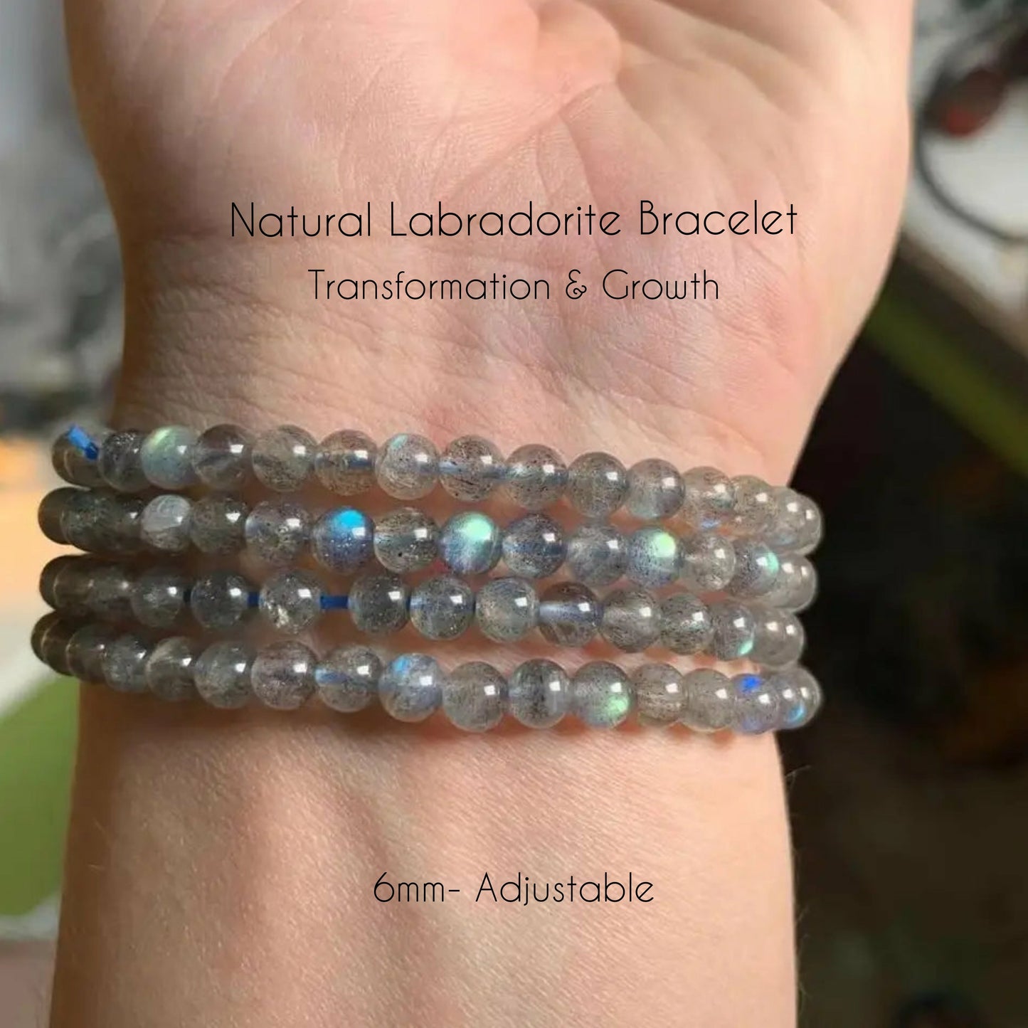 6mm Beautiful Labradorite Strech Bracelet