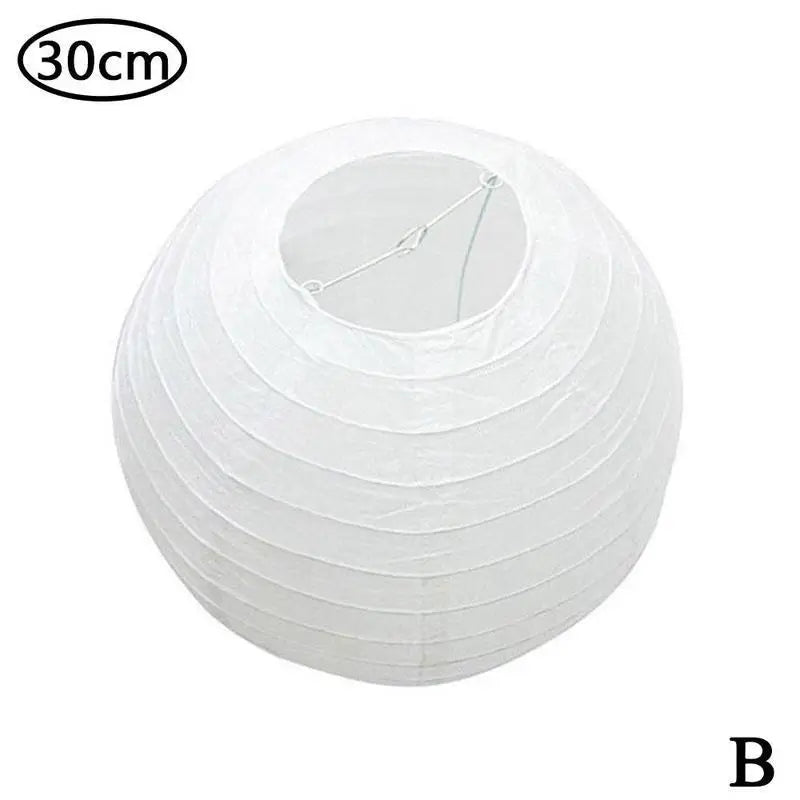 25cm 30cm Round Chinese Paper Lantern Wedding Birthday Party Decoration Holiday Supplies Paper Lamp Covers Shades Decor