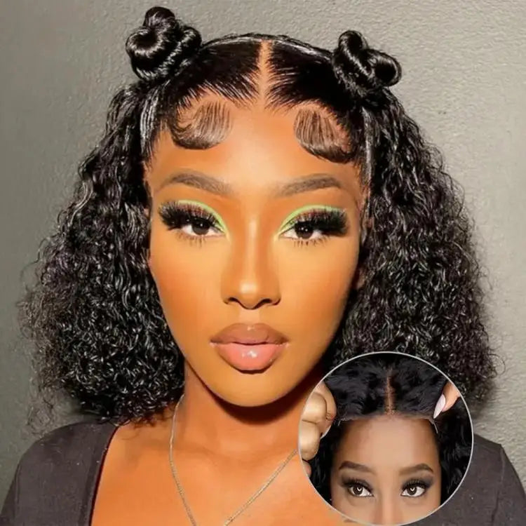 13X4 Lace Front Wigs Human Hair Straight Bob Wig Human Hair Glueless Wigs for Black Women 180% Density