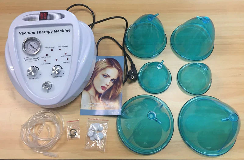 Breast Pump Vacuum Therapy Machine Massager Buttocks Lifting Machine BBL Scraping Cup Female Massage Colombian Buttocks Lifting
