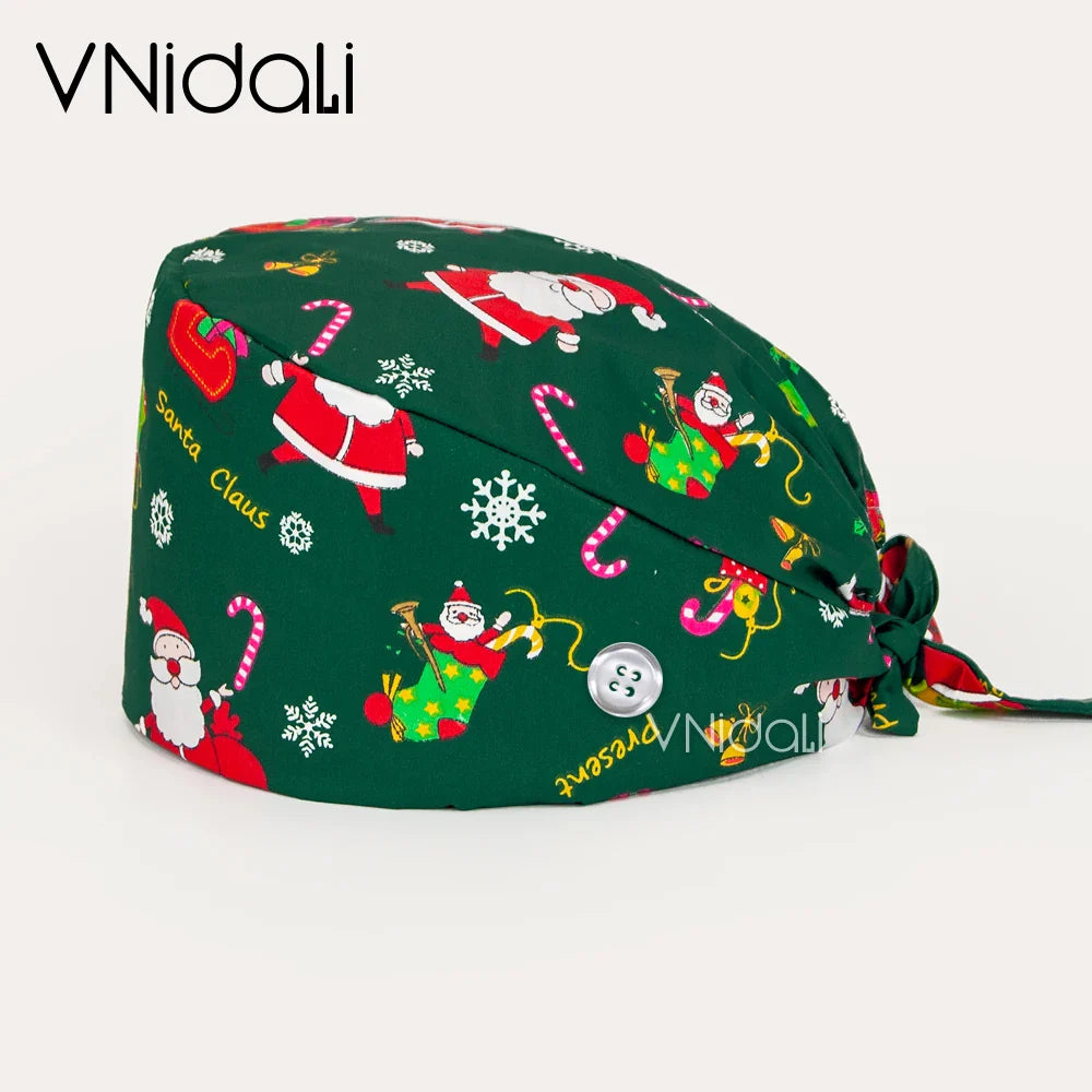 Solid color scrub cap with button pet grooming working Caps  surgical cap Lab work hat  womens Scrub hats nurse accessories