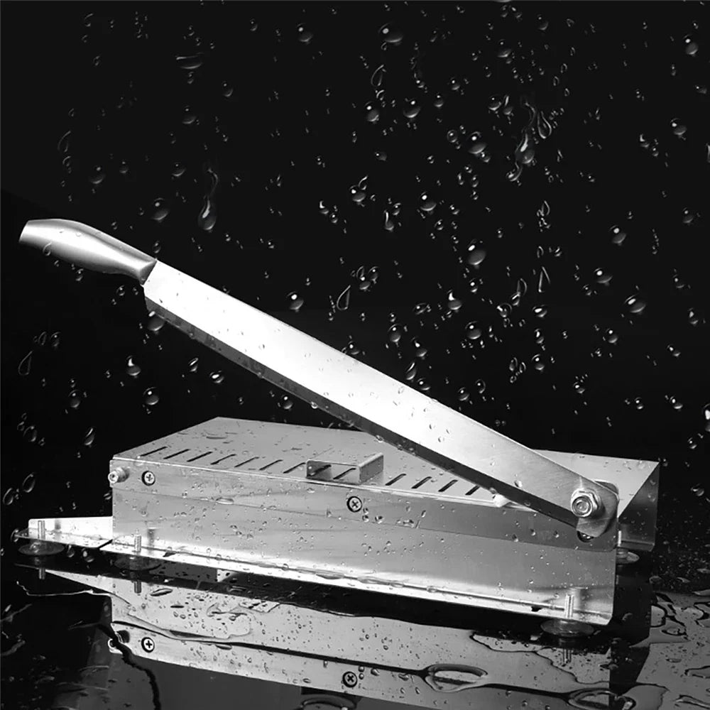 Commercial Manual Slicers for Frozen Meat Bone Minced Lamb Chicken Duck Fish Cutting Stainless Steel Bone Meat Cutting Machine